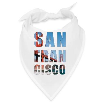 San Francisco - Traumstadt - Bandana - Weiß - Vorne