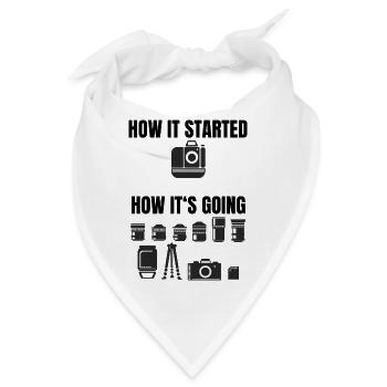 How It Started Meme Fotografen Ausrüstung Shirt - Bandana - Weiß - Vorne