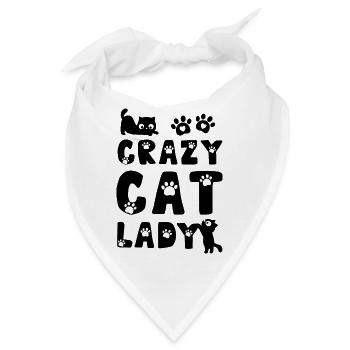 Katze Katzen - Bandana - Weiß - Vorne