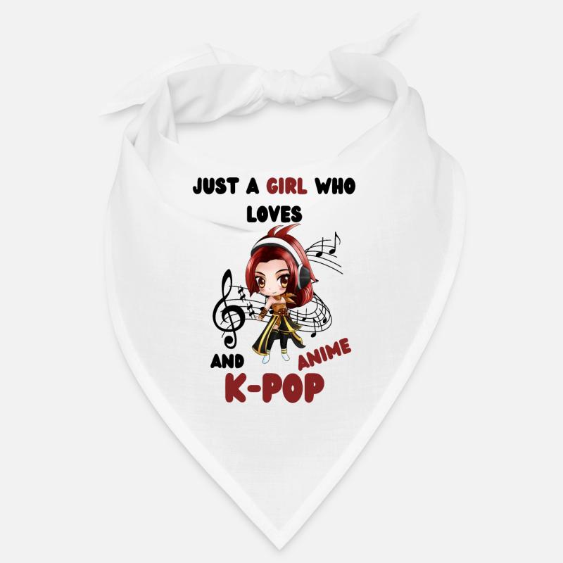 K- Pop Anime Pop coréen - Bandana - blanc