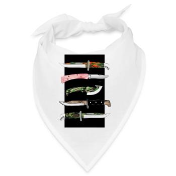 Camouflage Messer - Bandana - Weiß - Vorne