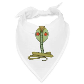 Schlange - Bandana - Weiß - Vorne