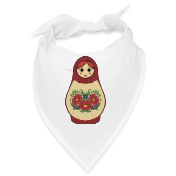 Matroschka Illustration - Bandana - Weiß - Vorne