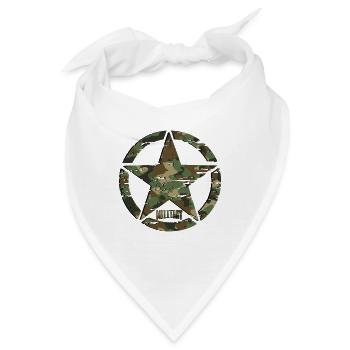 Military Star - Militärische Tarnung - Bandana - Weiß - Vorne