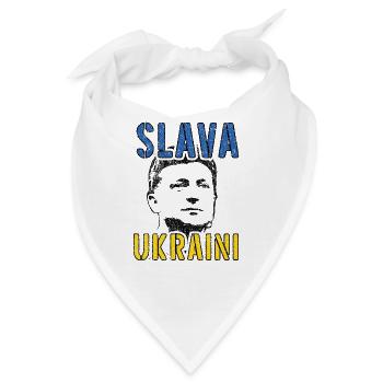 Slava Ukraini zelesnky - Bandana - Weiß - Vorne