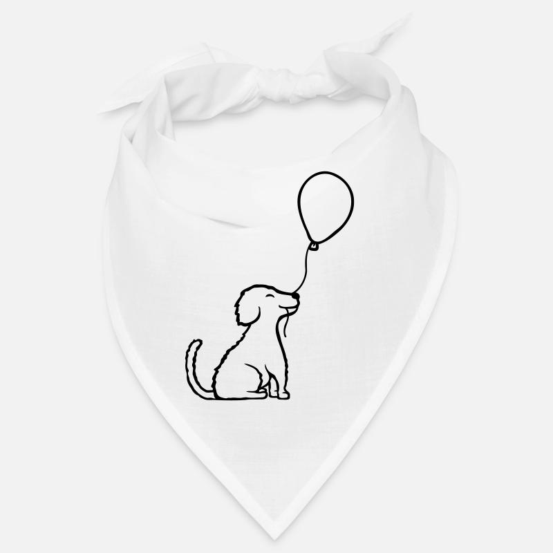 Sitzend Luftballon Hund cool Bandana