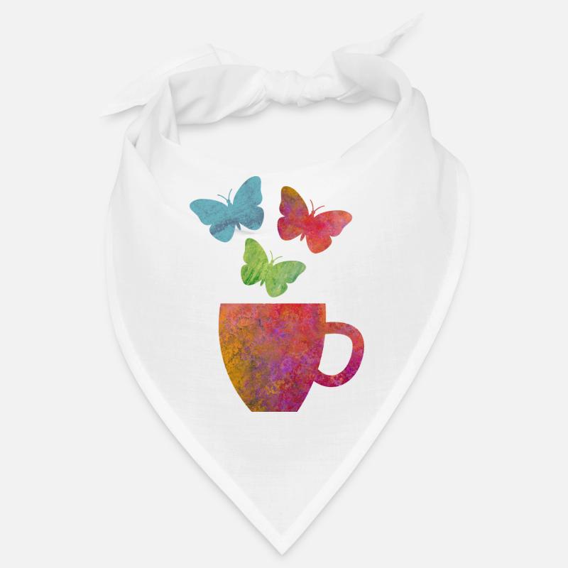 J’adore le café et le papillon Bandana