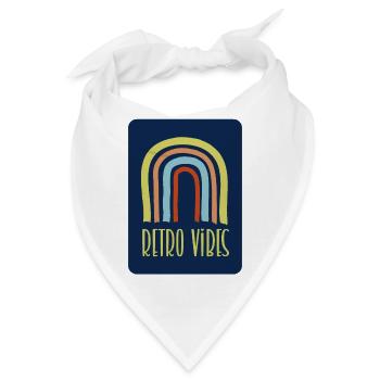 Retro-Vibes - Bandana - Weiß - Vorne