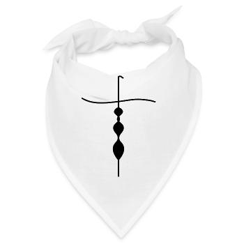 Schwarzes Lettner - Bandana - Weiß - Vorne