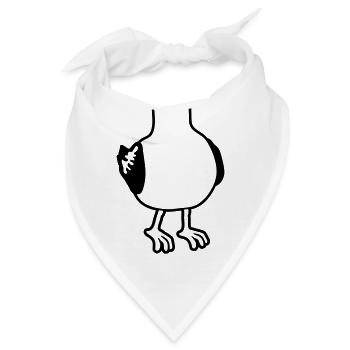 Kostüm Möwe ohne Kopf - Bandana - Weiß - Vorne