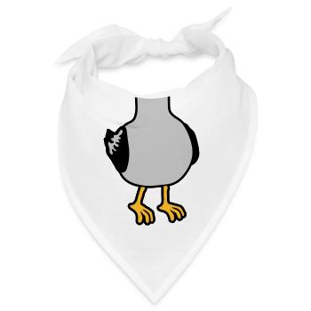 Möwe ohne Kopf Kostüm - Bandana - Weiß - Vorne