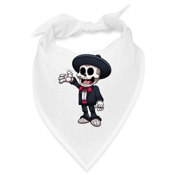 Mariachi Skelett Kind - Bandana - Weiß - Vorne