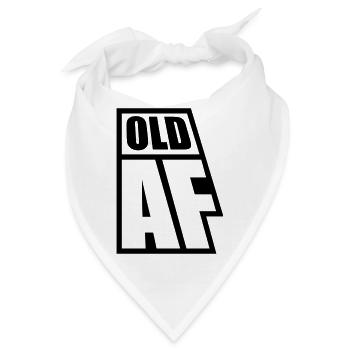 old AF Text Logo - Bandana - Weiß - Vorne