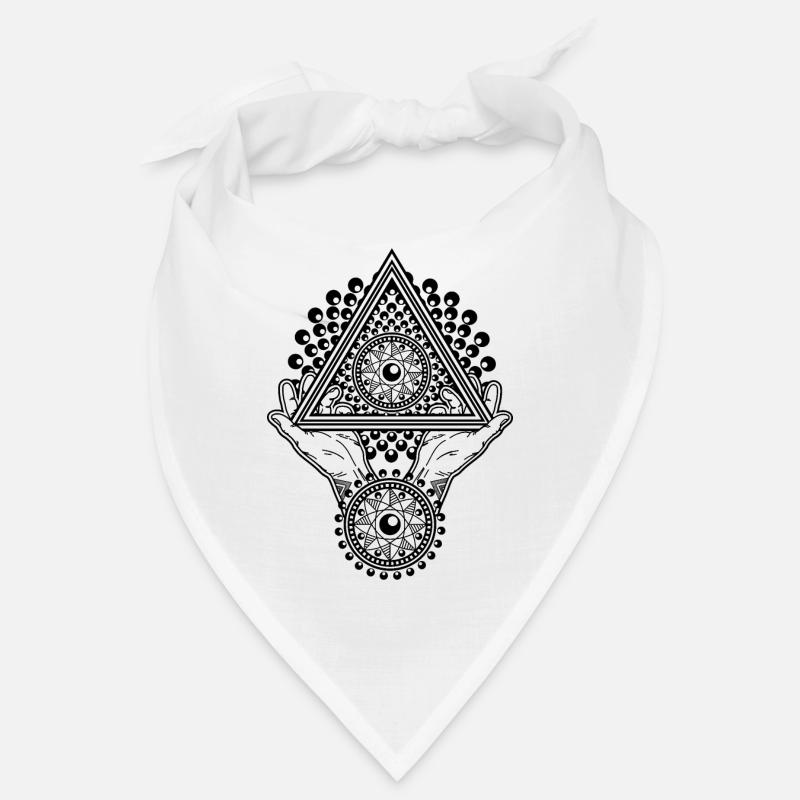Pyramide Illuminati et œil omniscient dans le triangle Bandana
