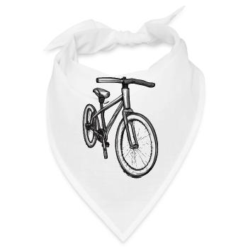 Fahrrad Gekritzel Fahrräder Radfahren Silhouette 1 - Bandana - Weiß - Vorne