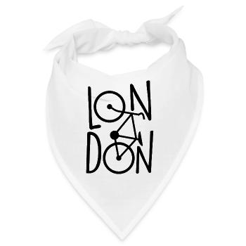London Bike Font Typografie - Bandana - Weiß - Vorne