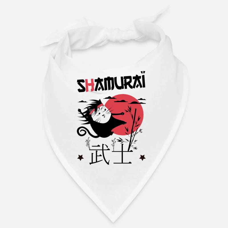 Shamuraï Cat Fighter, Lustige Samurai Schwarze Katze Bandana