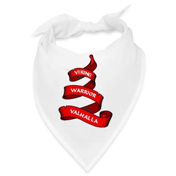 Wikinger Wimpel oder Banner rot - Bandana - Weiß - Vorne