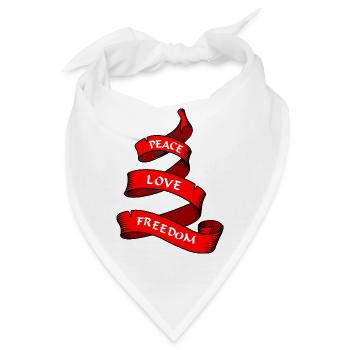 Friedensbanner oder Wimpel rot - Bandana - Weiß - Vorne