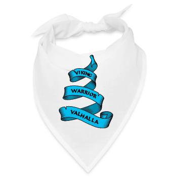 Wikinger Wimpel oder Banner blau - Bandana - Weiß - Vorne