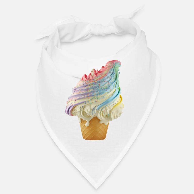 Regenbogen-Eiscreme Wellen Bandana