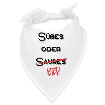 Süßes oder Saures Bier - Bandana - Weiß - Vorne