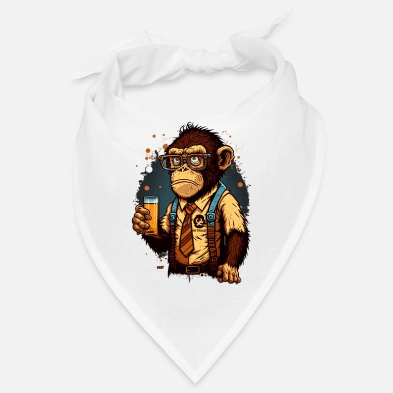 Beer Geek Chimpanzee Comic Cool Bandana