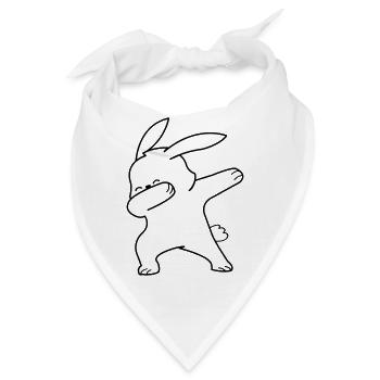 dabbing rabbit - Bandana - Weiß - Vorne
