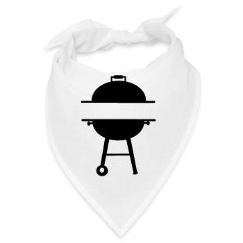BBQ-Monogramm-Emblem - Bandana - Weiß - Vorne