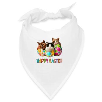 Parade der Kätzchen und Ostereier - Bandana - Weiß - Vorne