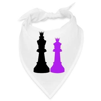 couple king queen - Bandana - Weiß - Vorne