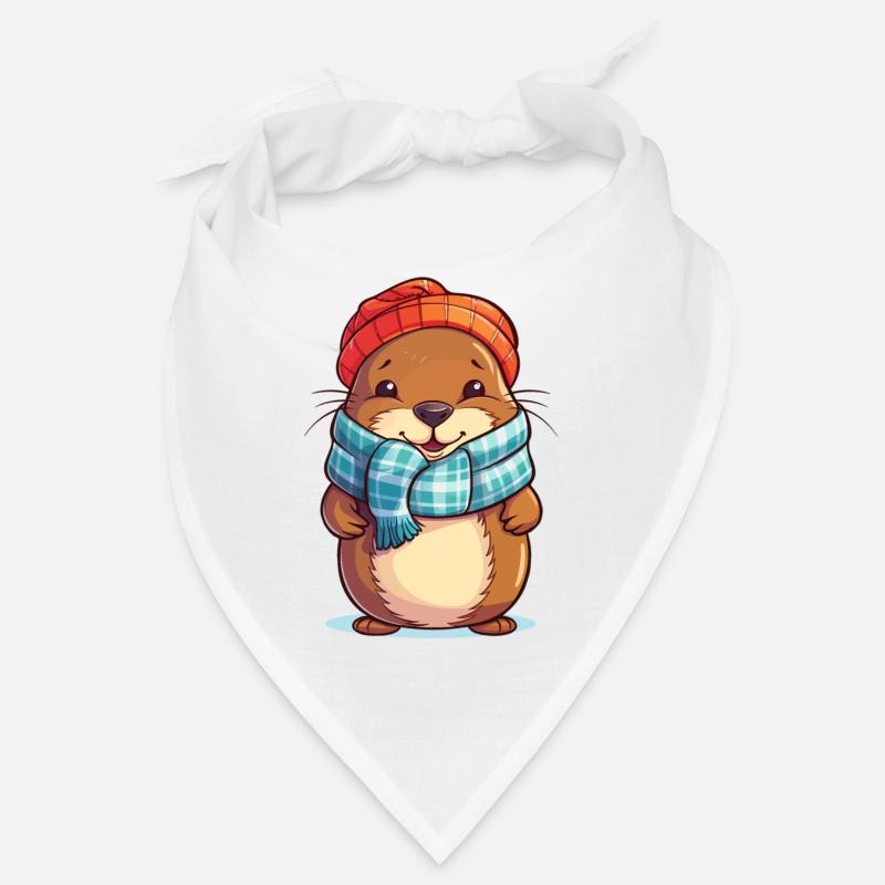 Winter magic with cuddly beaver Bandana