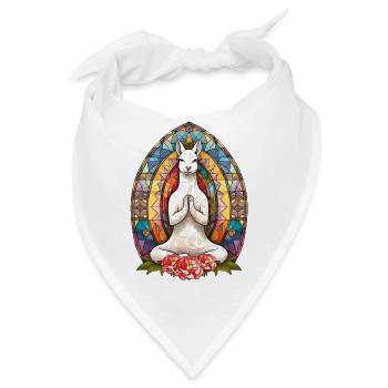 Yoga, Zen-Haltung, Zen - Bandana - Weiß - Vorne
