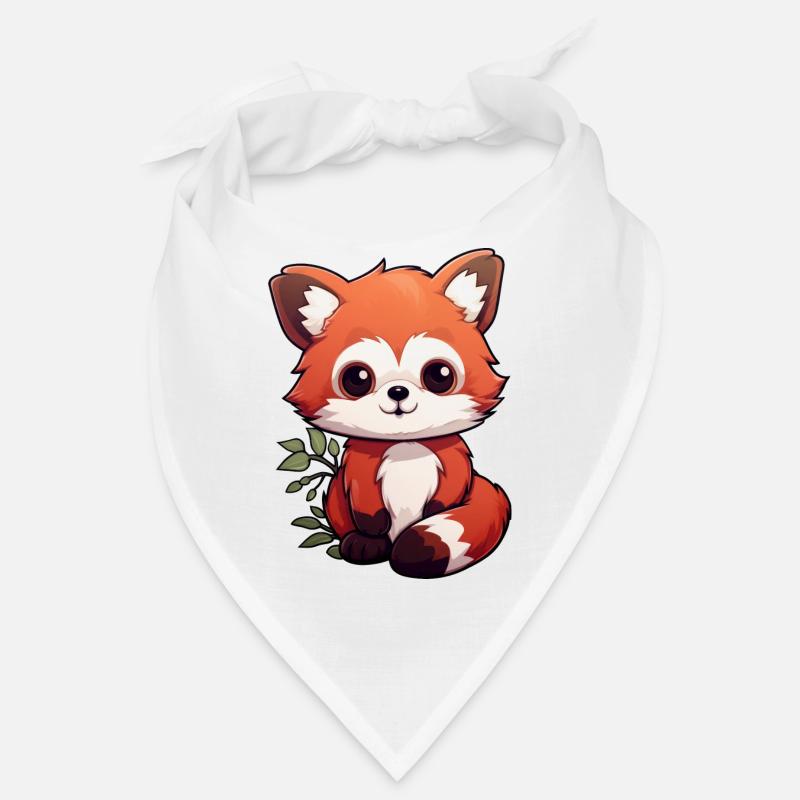 Panda roux Petit Panda - Bandana - blanc