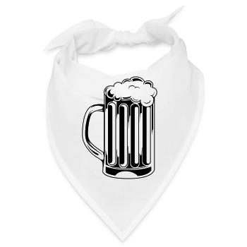 bier - Bandana - Weiß - Vorne