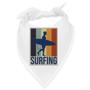 Surfing Surfboard Surfer Wassersport - Bandana - Weiß - Vorne