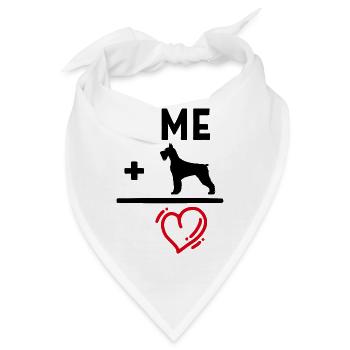 Hund Statement Heimtier Herz Haustiere Kuscheltier - Bandana - Weiß - Vorne