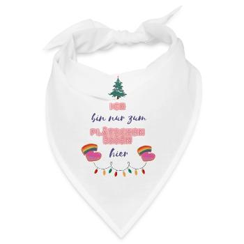 Ich bin nur zum Plätzchen essen hier - Bandana - Weiß - Vorne