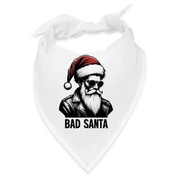 Santa Claus Rock - Trendiges Geschenk - Bandana - Weiß - Vorne