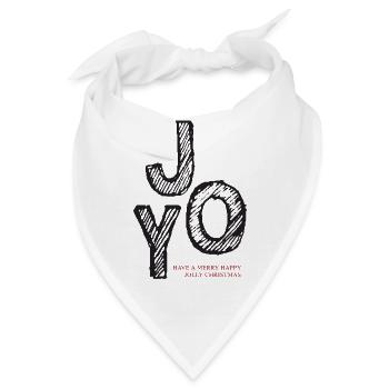 JOY Weihnachtsfreude Schriftzug - Bandana - Weiß - Vorne