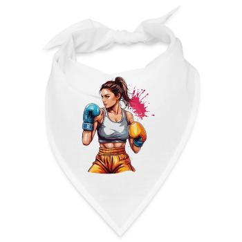 Boxer / Sport / Kampf / Arena / Boxring / Fäuste - Bandana - Weiß - Vorne