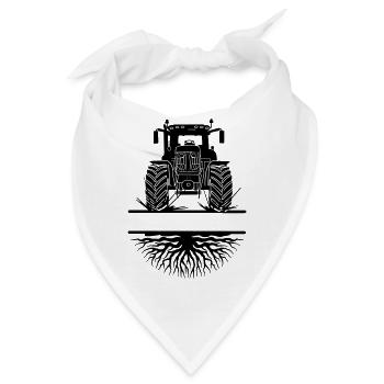 Traktor durch Schlamm unter wachsenden Wurzeln - Bandana - Weiß - Vorne