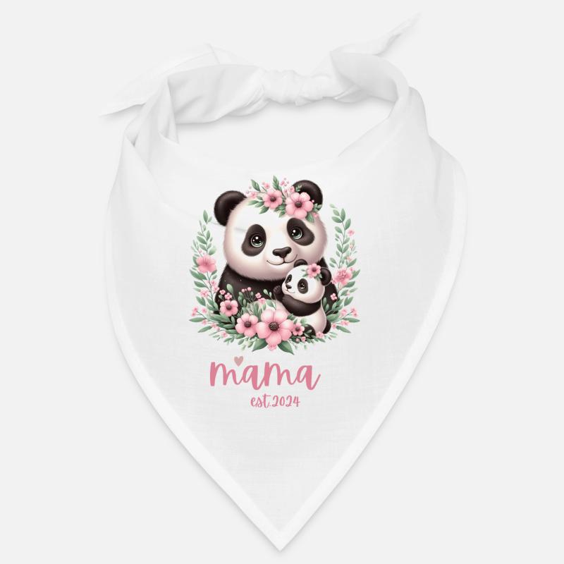 Mama est 2024 I Panda Bear Mum I First Time Mom Bandana
