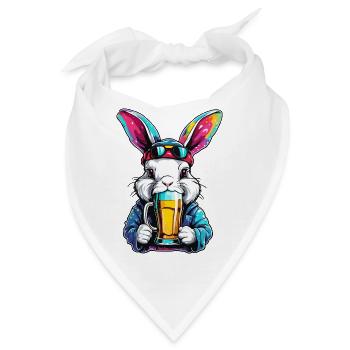 Osterhase / Ostern / Eier / Feiertage / Osterfest - Bandana - Weiß - Vorne