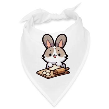 Bunny Baker: Der Teig-Delighter - Bandana - Weiß - Vorne