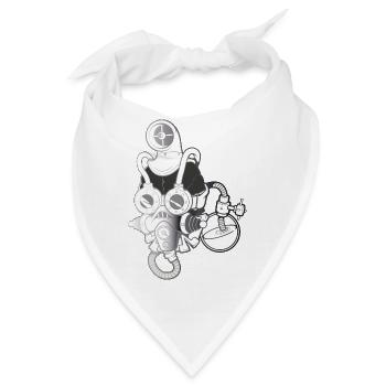 steampunk mask - Bandana - Weiß - Vorne