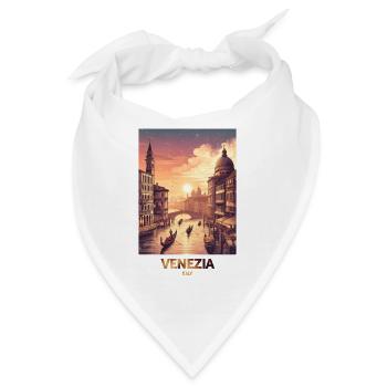 Venezia Stadt Art Design City Printing - Bandana - Weiß - Vorne