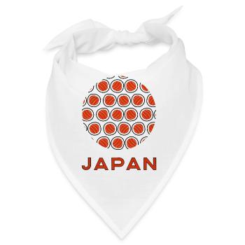 Rising Sushi (dunkel) - Bandana - Weiß - Vorne