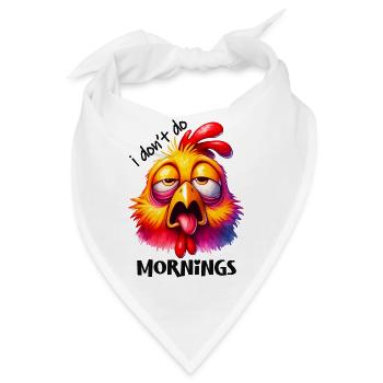 Hühner Henne Bunte Farm Isolierter Hahn Kaffee - Bandana - Weiß - Vorne
