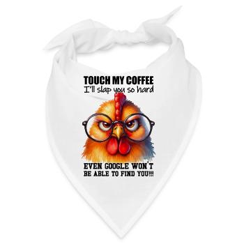 Hühner Henne Bunte Farm Isolierter Hahn Kaffee - Bandana - Weiß - Vorne